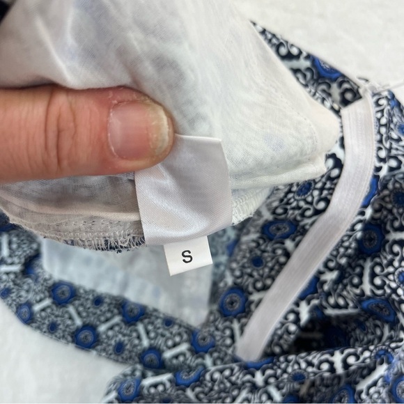 Jude Connally Womens Lucia Crop Stretch Knit Pants Blue Geometric Size Small - Picture 11 of 15